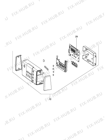 Схема №4 PRIMADONNA  ESAM6620 EX:3 с изображением Обшивка для электрокофемашины DELONGHI 7313234211