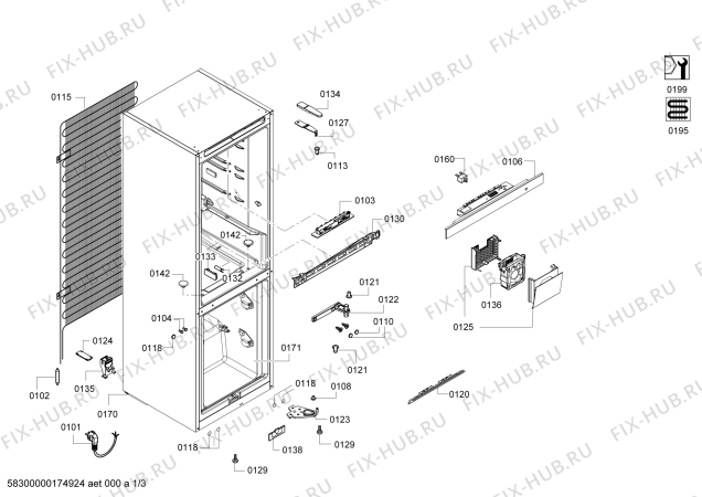 Схема №3 KGV39VI30X с изображением Дверь для холодильника Bosch 00711265