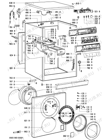 Схема №2 WAK 7575/2 с изображением Декоративная панель для стиралки Whirlpool 481245213779