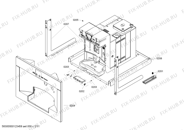 Схема №10 C7660N0GB с изображением Набор винтов для электрокофемашины Bosch 00429362