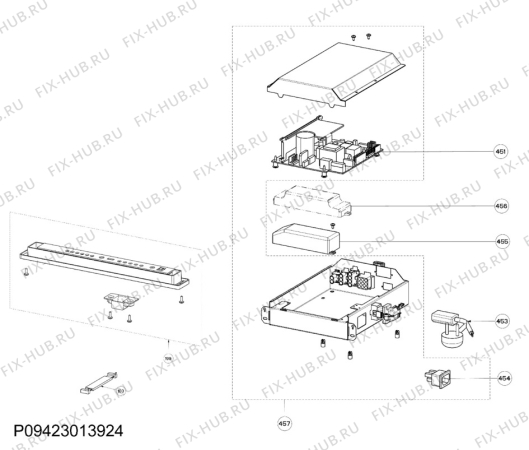Взрыв-схема вытяжки Aeg X91384MI0 - Схема узла Command panel 037