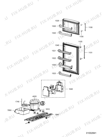 Схема №2 WBM 569/1 M с изображением Дверца для холодильника Whirlpool 480132102776