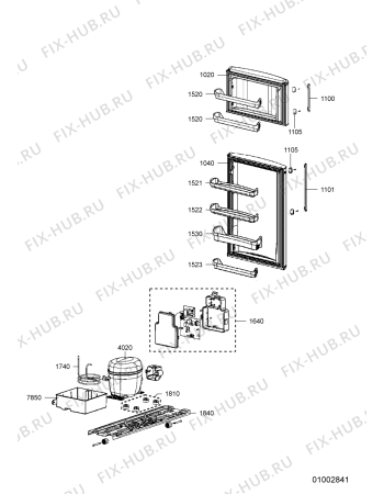 Схема №2 WBM 518 TI с изображением Заглушка для холодильника Whirlpool 480132102799