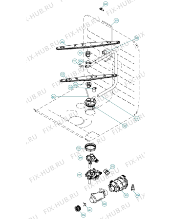 Взрыв-схема посудомоечной машины Asko D5233 XXL AU   -SS Bi (338110, DW70.3) - Схема узла 03