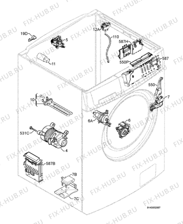 Взрыв-схема стиральной машины Privileg 805721_21339 - Схема узла Electrical equipment 268