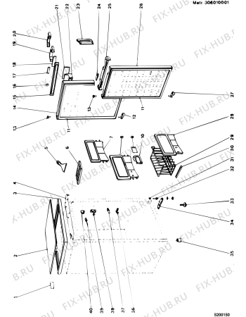 Схема №5 UP120 (F000103) с изображением Проводка для холодильной камеры Indesit C00021840