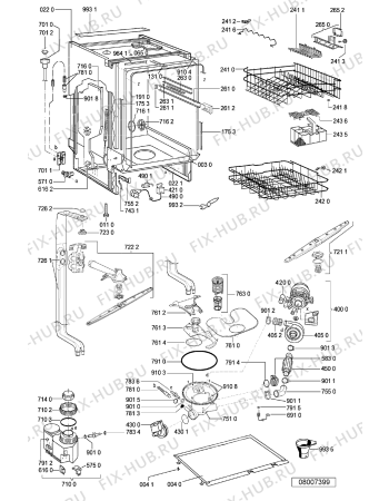 Схема №2 ADG 8531 WH -n.prod. с изображением Панель для посудомойки Whirlpool 480140100004