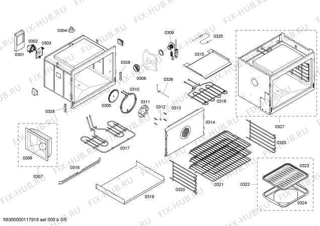 Схема №5 C272UB с изображением Панель управления для плиты (духовки) Bosch 00486263