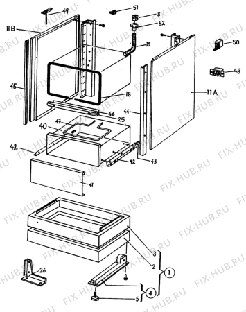 Взрыв-схема плиты (духовки) Electrolux CF6725 - Схема узла H10 Chassis