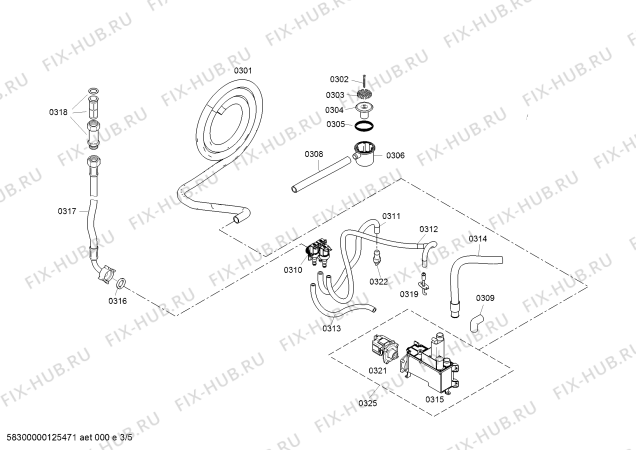 Схема №5 BS281131 с изображением Планка для плиты (духовки) Bosch 00684321