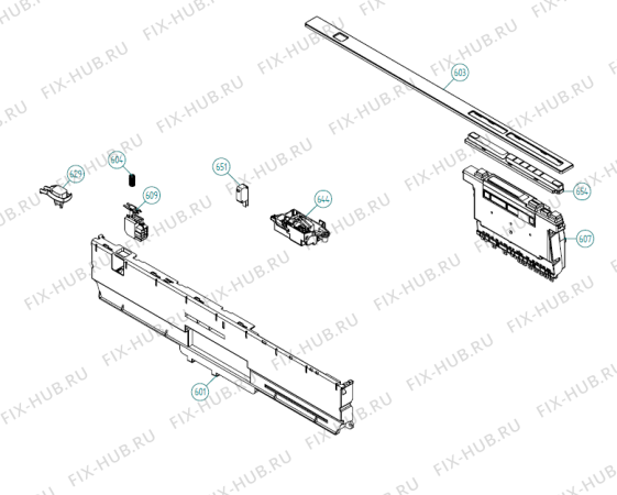 Взрыв-схема посудомоечной машины Asko D5233 XL US   -SS (341322, DW70.3) - Схема узла 06