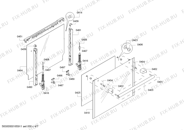 Схема №5 HCE743253G с изображением Стеклокерамика для духового шкафа Bosch 00712083
