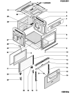 Схема №3 FPT61GF (F053690) с изображением Дверца для электропечи Indesit C00268284