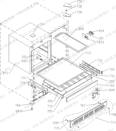 Схема №4 ZIBS240HSS (100797, HTFP1261) с изображением Дверка для холодильной камеры Gorenje 472461