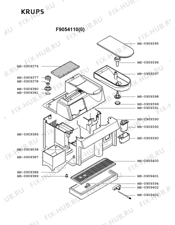 Схема №4 F9054210(0) с изображением Шланг для электрокофемашины Krups MS-0909418