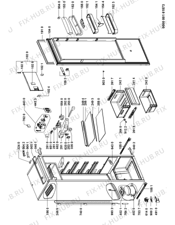 Схема №1 ARZ 011/A+/5 с изображением Запчасть для холодильника Whirlpool 480131100678