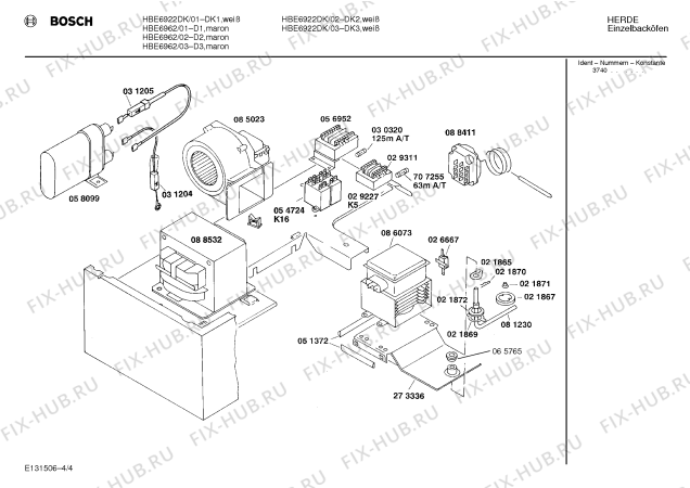 Взрыв-схема плиты (духовки) Bosch HBE6922DK - Схема узла 04