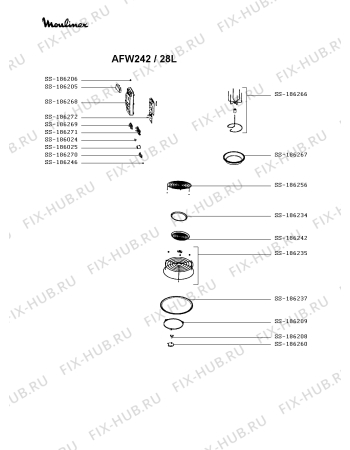 Схема №2 AFW2C1 с изображением Термостат для свч печи Moulinex SS-186002