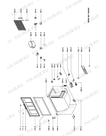 Схема №1 AFE 451/G/NE с изображением Криостат для холодильника Whirlpool 481927129044