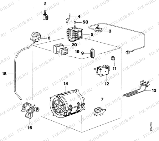 Взрыв-схема стиральной машины Electrolux EW505T - Схема узла Electrical equipment