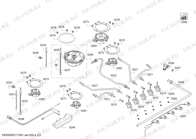 Взрыв-схема плиты (духовки) Bosch PCQ815B90E 4G+1W BO76F IH5 - Схема узла 02