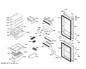 Схема №3 KG57NP61NE с изображением Дверь морозильной камеры для холодильника Siemens 00683091