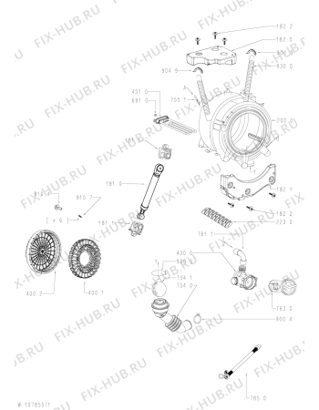 Схема №3 FSCR80410 (F102561) с изображением Инструкция по обслуживанию для стиральной машины Indesit C00569617