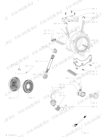 Схема №2 FSCR 90421 с изображением Декоративная панель для стиралки Whirlpool 481010899196