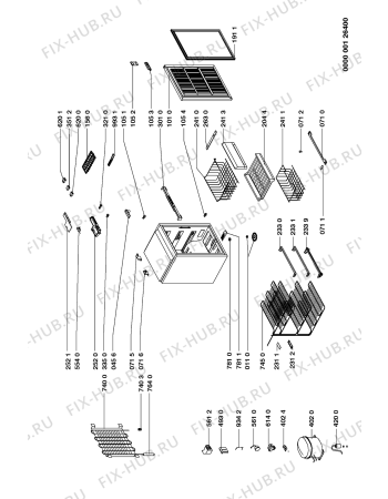 Схема №1 A 5504 N с изображением Заглушка для холодильника Whirlpool 481946279951