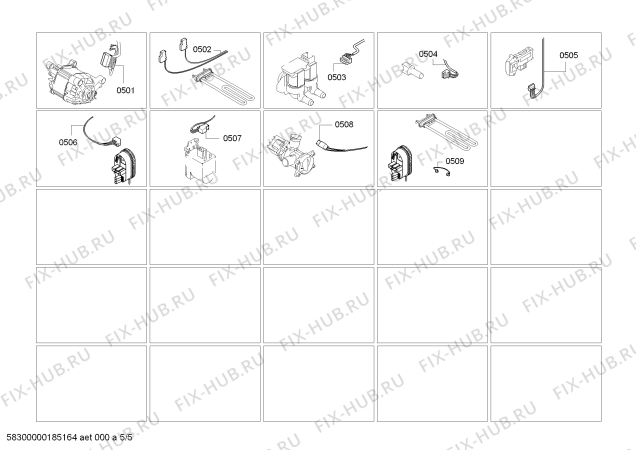 Схема №4 WM14B286ES iQ 100 с изображением Ручка для стиралки Siemens 00634744