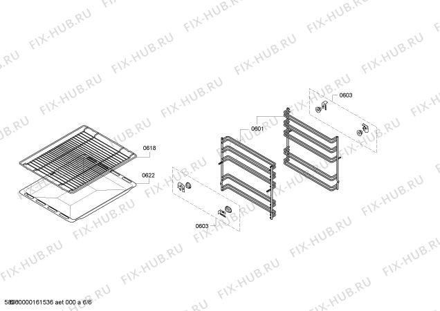 Взрыв-схема плиты (духовки) Siemens HB21AB621J - Схема узла 06