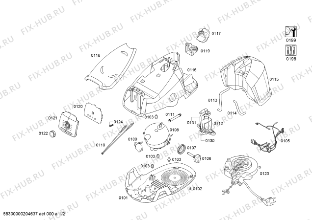 Схема №2 TDS8060DE с изображением Крышка для утюга (парогенератора) Bosch 12014480