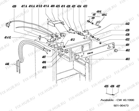 Взрыв-схема холодильника Unknown RM270 - Схема узла C20 Comb. armature  H