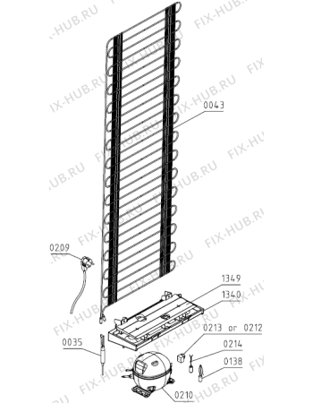 Взрыв-схема холодильника Gorenje ORB153CR (731795, HTS2769F) - Схема узла 03