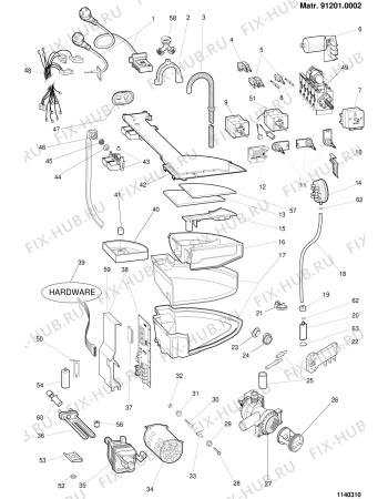 Схема №4 BWD12 (F028818) с изображением Клавиша для стиралки Indesit C00092363