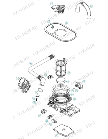 Взрыв-схема посудомоечной машины Asko D5654 CN   -Stainless (401573, DW90.2) - Схема узла 04