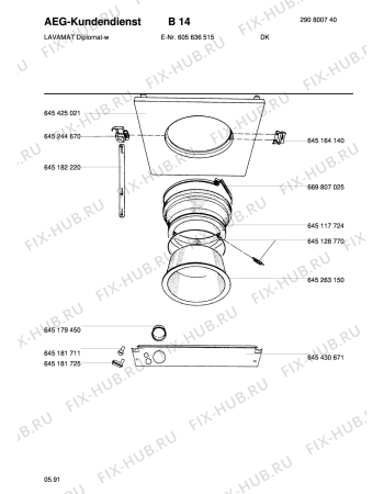 Взрыв-схема стиральной машины Aeg LAVDIPLOMAT W - Схема узла Door