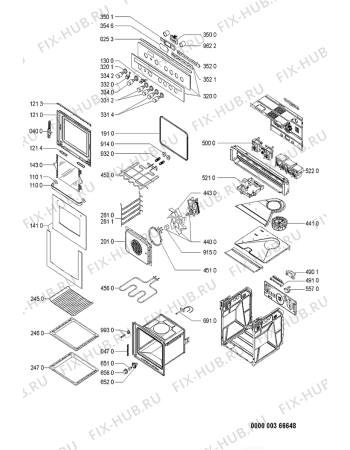 Схема №1 AKZ 531 IX с изображением Панель для духового шкафа Whirlpool 481245248862