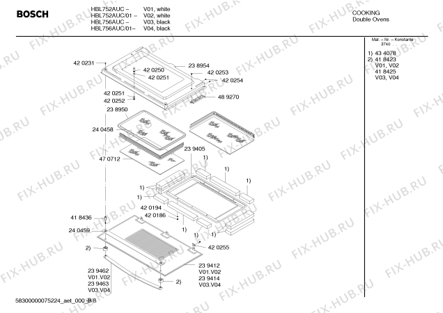 Взрыв-схема холодильника Bosch HBL752AUC - Схема узла 09