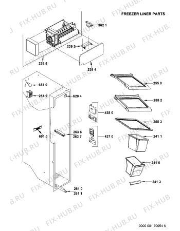 Взрыв-схема холодильника Ikea CFS 801/1 S 600.962.45 - Схема узла