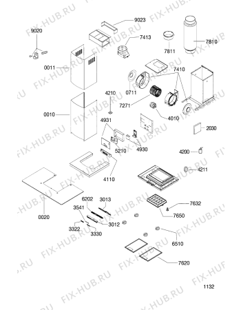 Схема №1 DDC 4790 IN с изображением Фиксатор для вытяжки Whirlpool 481240418103