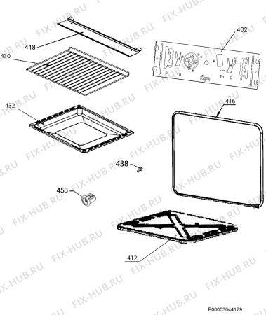 Взрыв-схема плиты (духовки) Zanussi ZCG663GX - Схема узла Oven