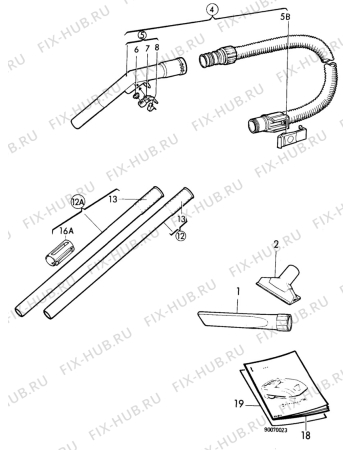 Взрыв-схема пылесоса Electrolux Z810 - Схема узла L10 Hose B