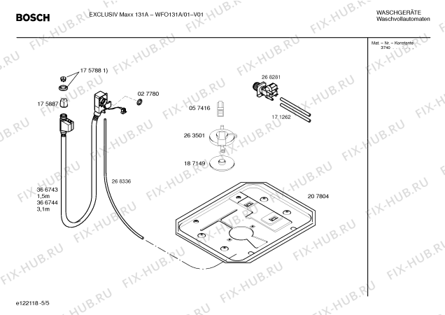 Схема №4 WFO110A Eclusiv Maxx WFO 110 A с изображением Таблица программ для стиралки Bosch 00580142