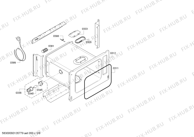 Схема №5 HB26D552W с изображением Панель управления для электропечи Siemens 00249902