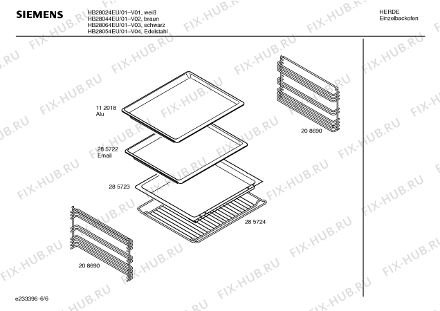 Схема №5 HB28044EU с изображением Инструкция по эксплуатации для духового шкафа Siemens 00526510