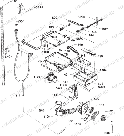 Взрыв-схема стиральной машины Frigidaire DELUXE3502 - Схема узла Hydraulic System 272