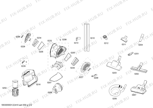 Схема №2 AC6020 с изображением Заливной шланг для мини-пылесоса Bosch 00642919