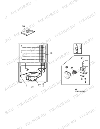 Взрыв-схема холодильника Electrolux EUF2900JHW - Схема узла C10 Cold, users manual