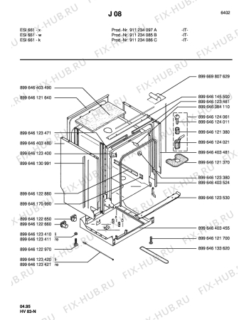 Взрыв-схема посудомоечной машины Electrolux ESI661X  EDELSTAHL - Схема узла Section2